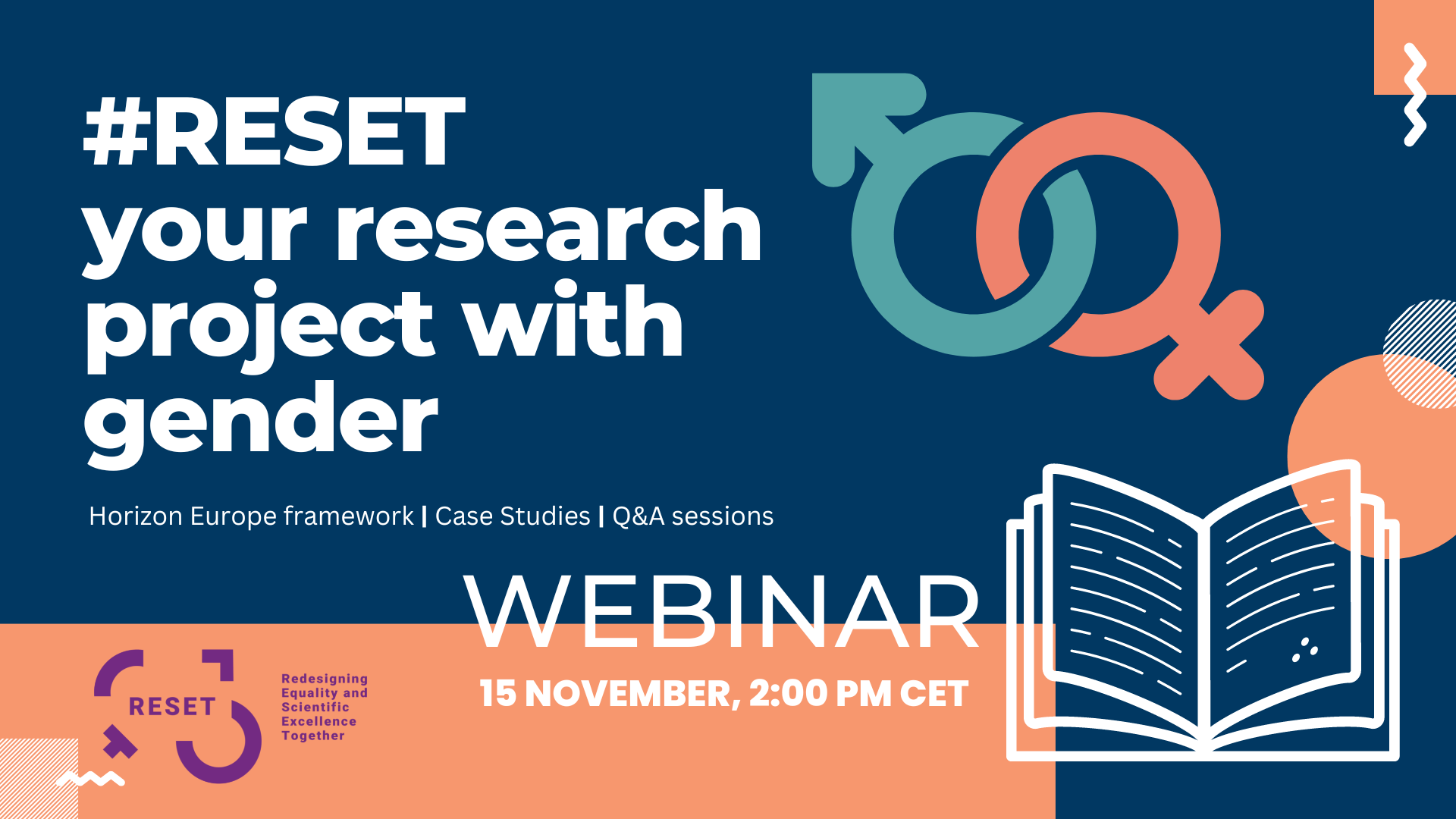 Webinar – #RESET Your Research Project With Gender - Athena Equality